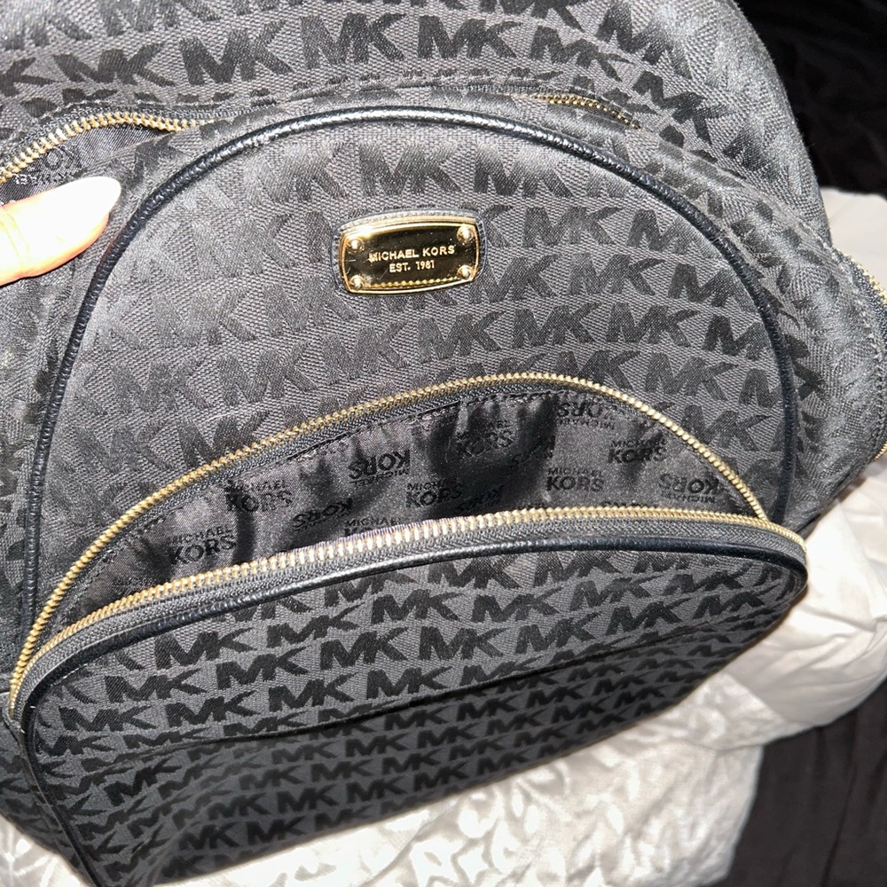 Michael Kors Charcoal Monogram Backpack